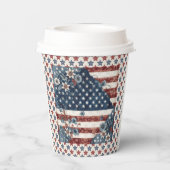 Gobelets En Papier Indicateur de pays 4 juillet (Verso)