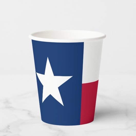 Gobelets En Papier Indicateur d'état du Texas (Recto)
