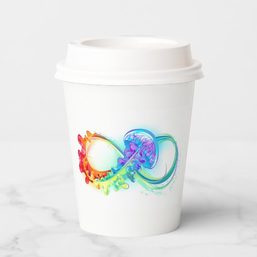Gobelets En Papier Infinity avec Rainbow Jellyfish (Verso)