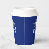 Gobelets En Papier Infirmière inscrite RN Caduceus Design (Droite)