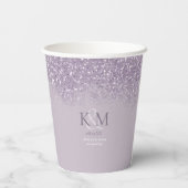 Gobelets En Papier Initiales du Mariage d'éclaboussures ID889 majuscu (Verso)