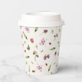 Gobelets En Papier Insectes Fleurs sauvages de bois modernes et tenda (Verso)