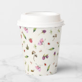 Gobelets En Papier Insectes Fleurs sauvages de bois modernes et tenda (Recto)