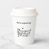 Gobelets En Papier inséparables, s'attendant à un ajout à la famille (Recto)