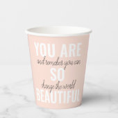 Gobelets En Papier Inspiration Vous Êtes Si Belle Citation Positive (Recto)