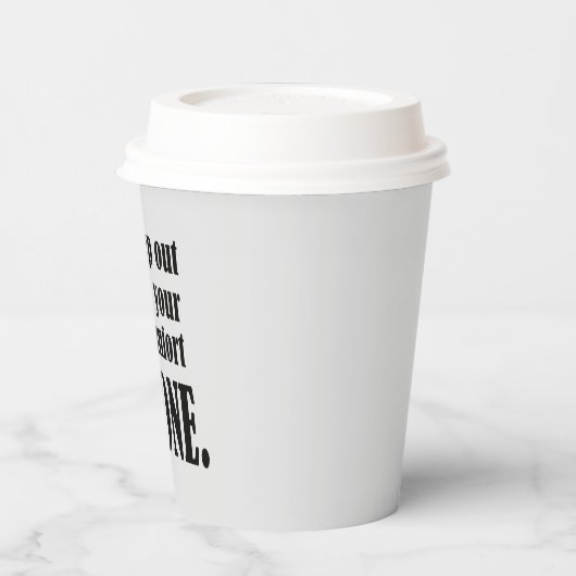 Gobelets En Papier Inspirer la coupe moderne en papier noir et gris (Gauche)