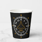 Gobelets En Papier Instrument de vol Compteur d'aéronef (Verso)