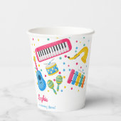 Gobelets En Papier Instruments de musique anniversaire de enfant (Verso)