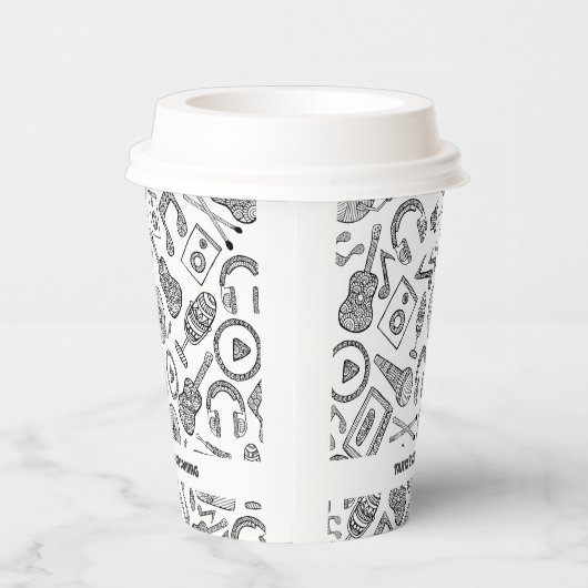 Gobelets En Papier Instruments de musique personnalisés Accessoires d (Droite)