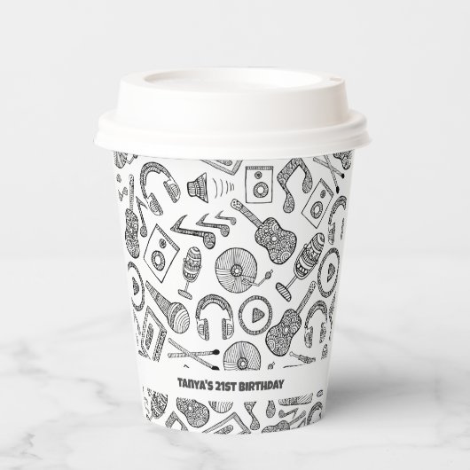 Gobelets En Papier Instruments de musique personnalisés Accessoires d (Recto)