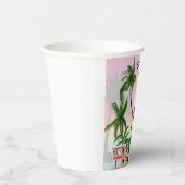 Gobelets En Papier Invitation Coucher de soleil sur l'île tropicale (Droite)