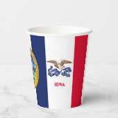 Gobelets En Papier Iowan Flag & Seal, Flag of Iowa (Verso)