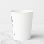 Gobelets En Papier Iris Élégant Floral Fête de Mariage (Gauche)