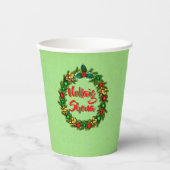 Gobelets En Papier Irish Nollaig Shona Joyeux Noël (Recto)