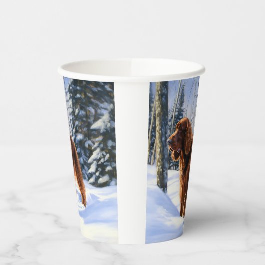 Gobelets En Papier Irish Setter Let It Neige Christmas (Gauche)