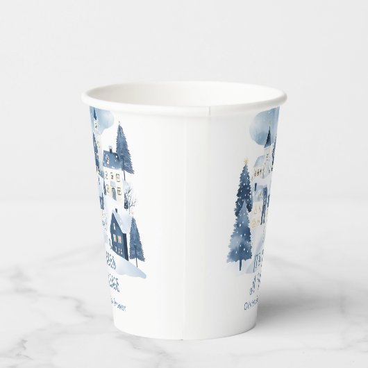 Gobelets En Papier It Takes a Village Winter Snow Baby Shower (Droite)