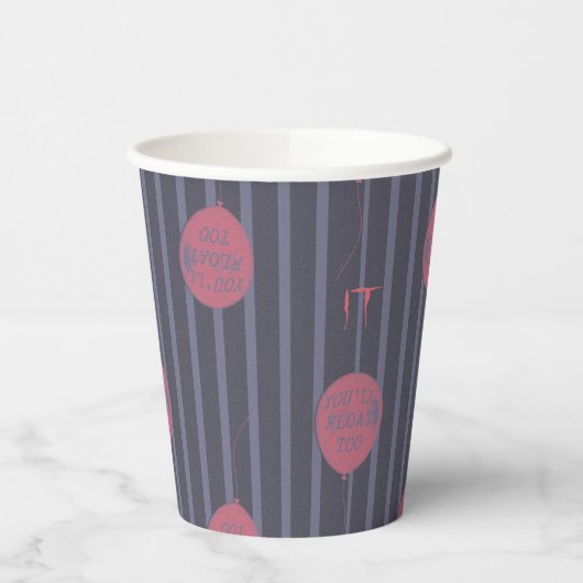 Gobelets En Papier IT - Vous flotterez trop Motif à rayures (Gauche)