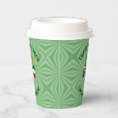 Gobelets En Papier Italian Irish American Shamrock Personalized Text (Droite)