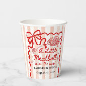 Gobelets En Papier Italian Theme Baby Shower Red Bow (Verso)