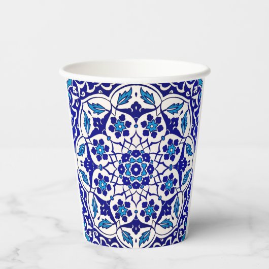 Gobelets En Papier Italien Turc Iznik Indigo Party Table (Verso)
