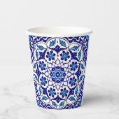 Gobelets En Papier Italien Turc Iznik Indigo Party Table (Recto)