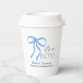 Gobelets En Papier It's a Boy Blue Ribbon (Verso)