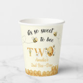 Gobelets En Papier It's So Sweet To Bee 2nd Birthday (Verso)