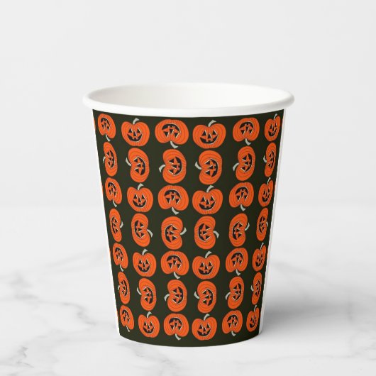 Gobelets En Papier Jack-O-Lantern (Verso)