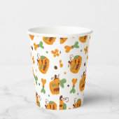 Gobelets En Papier Jack-o-lanterne et os Halloween Éffrayant (Droite)