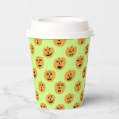 Gobelets En Papier Jack-O-Lanterns CITROUILLE d'Halloween (Verso)