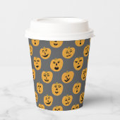Gobelets En Papier Jack-O-Lanterns CITROUILLE d'Halloween (Recto)