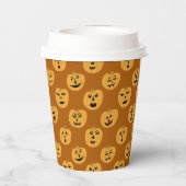 Gobelets En Papier Jack-O-Lanterns CITROUILLE d'Halloween (Verso)