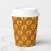 Gobelets En Papier Jack-O-Lanterns CITROUILLE d'Halloween (Recto)