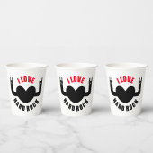 Gobelets En Papier J'adore le hard rock
