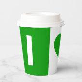 Gobelets En Papier J'adore l'Irlande  (Recto)