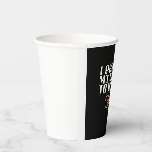 Gobelets En Papier J'ai suspendu mon jeu pour être ici (Droite)