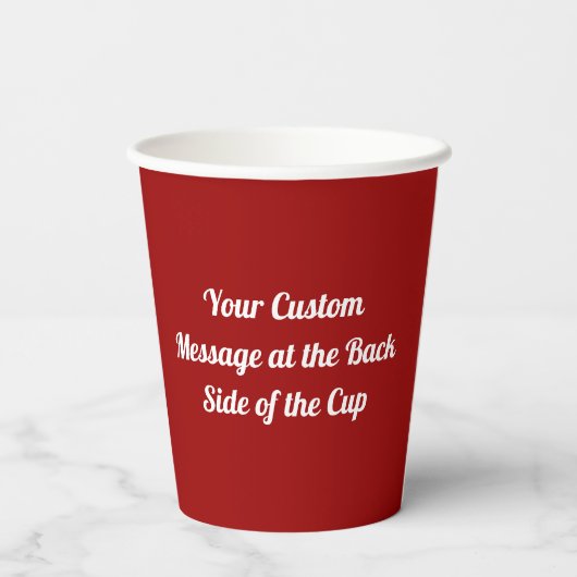 Gobelets En Papier J'Aime Les Tasses De Papier Bacon (Verso)