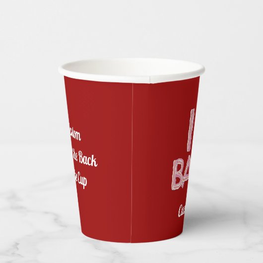 Gobelets En Papier J'Aime Les Tasses De Papier Bacon (Droite)