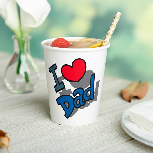 Gobelets En Papier J'aime papa