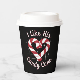 Gobelets En Papier J'aime sa canne en bonbon drôles de couples assort