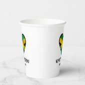 Gobelets En Papier Jamaïcain Jamaïcain Drapeau coeur heureux annivers (Droite)