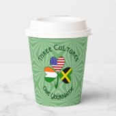 Gobelets En Papier Jamaican Irish American Shamrock Personalized Text (Verso)
