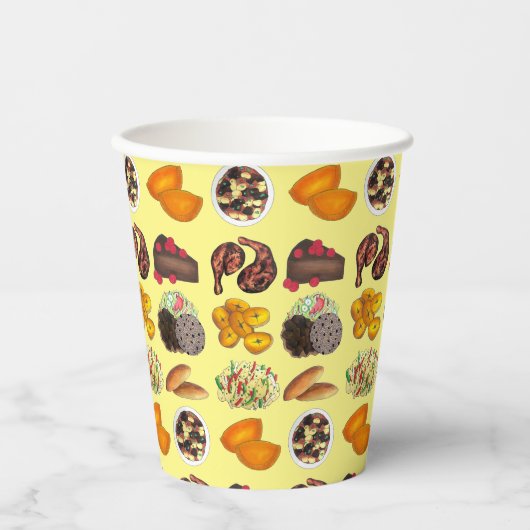 Gobelets En Papier Jamaïque Foods Caribbean Island Cuisine Cuisine (Recto)