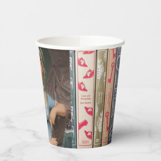 Gobelets En Papier Jane Austen et ses romans Coupes de papier (Gauche)