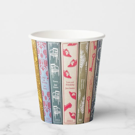 Gobelets En Papier Jane Austen Romans Tasses De Papier (Recto)