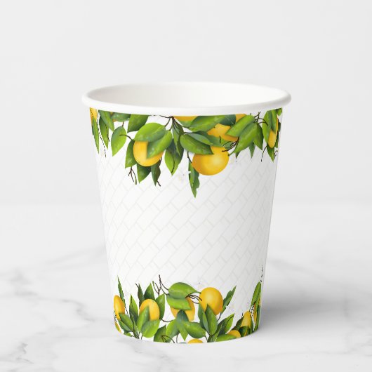 Gobelets En Papier Jardin Citrus citron (Verso)