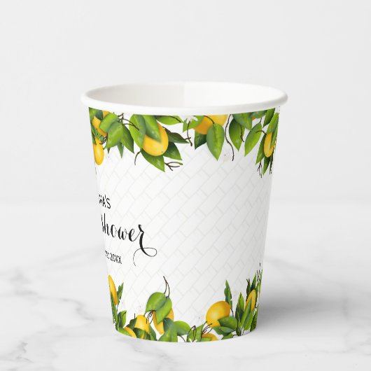 Gobelets En Papier Jardin Citrus citron (Gauche)