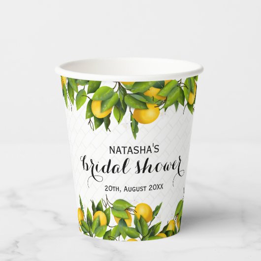 Gobelets En Papier Jardin Citrus citron (Recto)