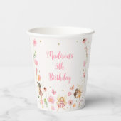 Gobelets En Papier Jardin de fées magique Floral Anniversaire (Verso)