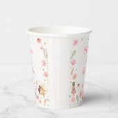 Gobelets En Papier Jardin de fées magique Floral Anniversaire (Droite)